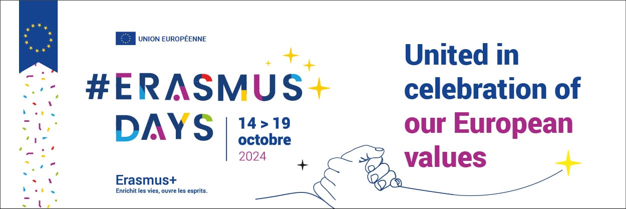 Les Erasmus Days approchent à grands pas ! Restez connectés, nous vous dévoilerons le programme dans les jours à venir... !